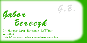 gabor bereczk business card